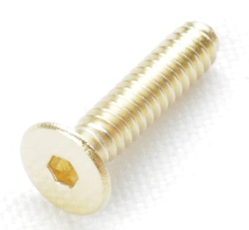 Flat Head Screw 6-32x0.625 Hex Drive, Gold Plated