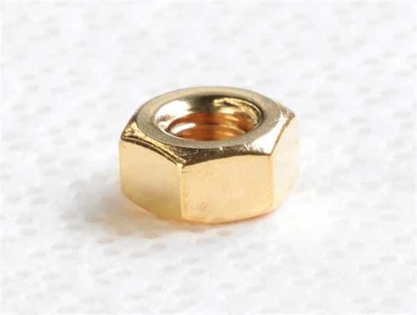 Hex Nut 1/4-20, Gold Plated (Pkg10)