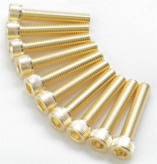 Socket Head Cap Screw #10-32x1", Gold Plated