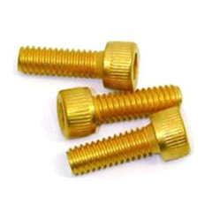 Screw, 8-32 x 1/2", Gold plated