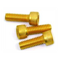 Screw, 8-32 x 1/2", Gold plated