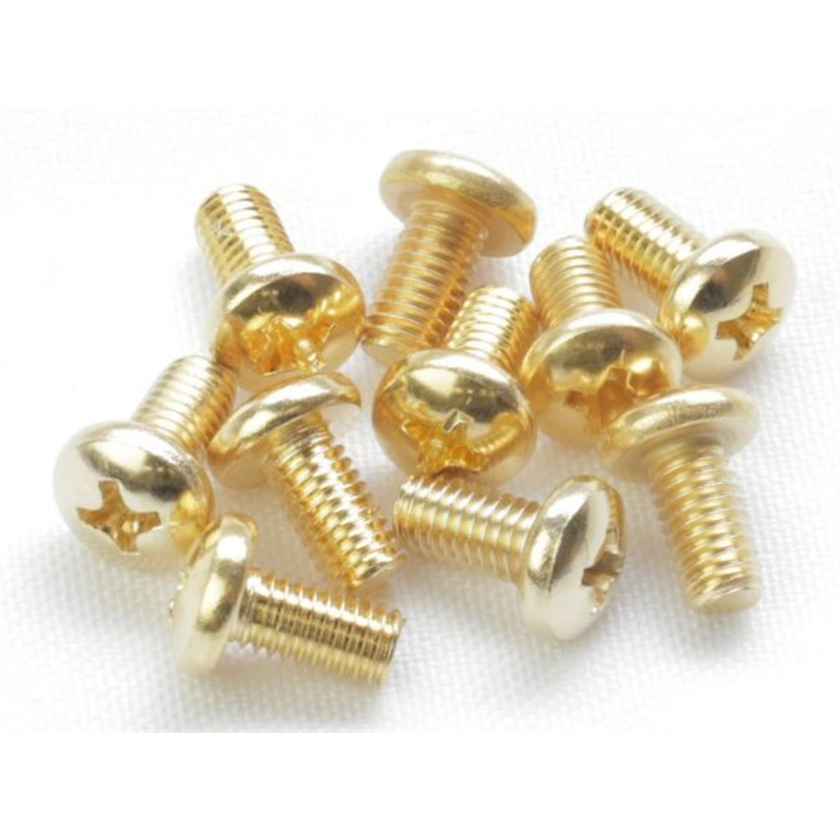 Pan Head Screw #10-32x 3/8, Gold Plated