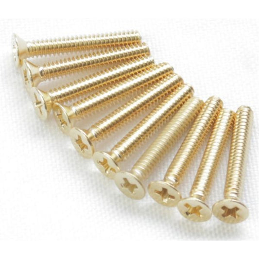 Flat Head Screw #4-40 x 3/4, Gold Plated