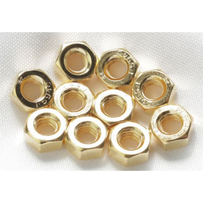 Hex Nut 1/4-20, Gold Plated (Pkg10)